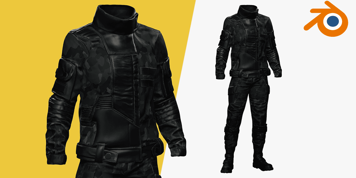 Rigged Realistic Outfit — Stylized Cartoon 3D Character Model Fully Rigged for Blender