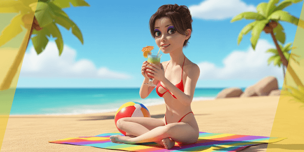 Vi Stylized Cute Girl Semi Realistic Woman — Stylized 3D Character