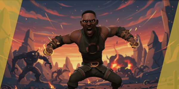 Tribal Warrior Stylized Toon Fighter — Stylized Cartoon 3D Character Model Fully Rigged for Blender