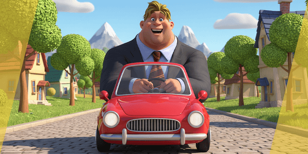 Big Cartoon Professional Businessman In Plus Size Suit 3d — Stylized Cartoon 3D Character Model Fully Rigged for Blender