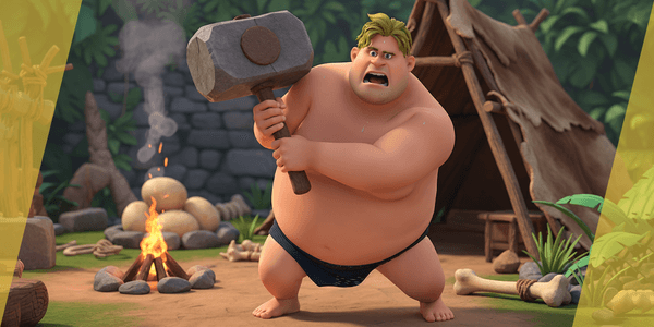 Chubby Stylized Wrestling Warrior Ready For Fight — Stylized Cartoon 3D Character Model Fully Rigged for Blender
