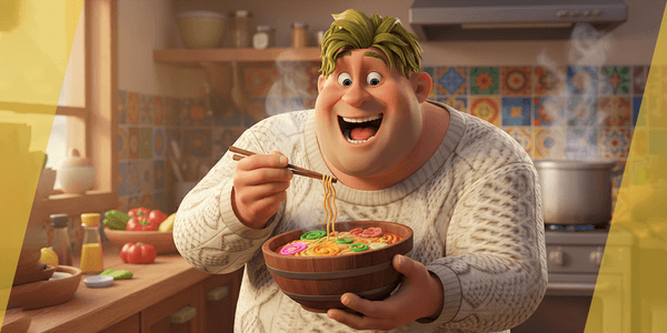 3d Model Funny Fat Man Character Winter Style — Stylized Cartoon 3D Character Model Fully Rigged for Blender