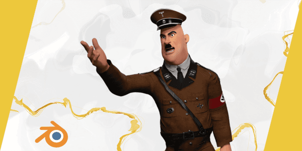 Adolf Hitler Cartoon 3d — Stylized Cartoon 3D Character Model Fully Rigged for Blender
