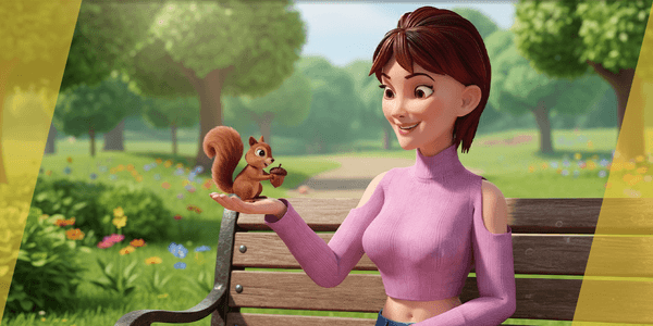 Cartoon Young Woman In Casual Girlfriend — Stylized Cartoon 3D Character Model Fully Rigged for Blender