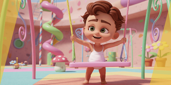 Adorable Cartoon Baby Rigged Boy Model Stylized Toon — Stylized Cartoon 3D Character Model Fully Rigged for Blender