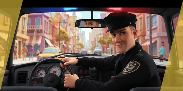 3d Law Enforcement Toon Character Police Officer — Stylized Cartoon 3D Character Model Fully Rigged for Blender